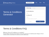 Terms & Conditions Generator - Privacy Policy Online