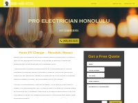 Home EV Charger - PRO Electrician Honolulu, Hawaii