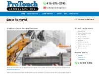 Snow Removal Services In Markham, Scarborough   Richmond Hill | ProTou