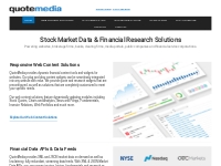 Dynamic Stock Market Data and Financial Research Solutions - QuoteMedi