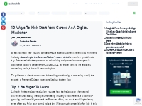 Accelerate Your Digital Marketing Career: 10 Effective Tips