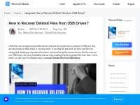 How to Recover Deleted Files from USB Drives? - RecoverXData