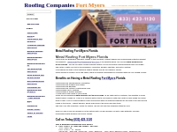 Metal Roofing Fort Myers Florida | Roofing Companies Fort Myers
