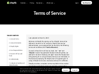 Shopify Terms of Service - Shopify USA