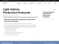 Automotive: Light Vehicle Production Forecasts | S&P Global