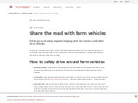 Share the Road with Farm Vehicles - State Farm®