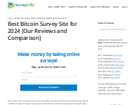 Best Bitcoin Survey Site for 2024 [Our Reviews and Comparison]