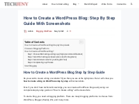 How to Create a WordPress Blog: Step By Step Guide With Screenshots