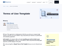 Terms of Use Template - TermsFeed