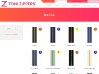 Metal Zippers - Toni Zippers | Sliders