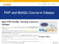 PHP Course in Udaipur | PHP and MySQL Course in Udaipur | MySQL Traini