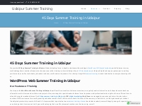 45 Days Summer Training In Udaipur | WordPress Web Summer Training In 