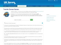 Transfer Domain Names - UK Web Hosting UK Hosting From UK Secure