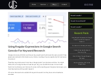 Regex  Regular Expressions  Search Console Keyword Research