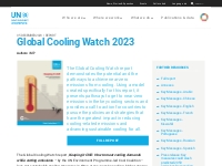 Global Cooling Watch 2023 | UNEP - UN Environment Programme