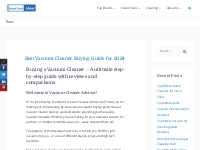 Best Vacuum Cleaner Buying Guide for 2023 - Vacuum Cleaner Adviser
