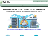 Windows Web Hosting Services   Windows Servers - Web Wiz