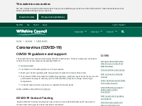 Coronavirus (COVID-19) - Wiltshire Council