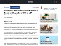 10 Best Multivitamin of 2023 in USA, According To Experts